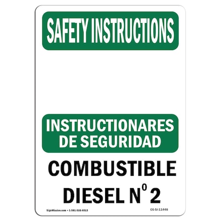 OSHA SAFETY INSTRUCTIONS Sign, SAFETY INSTRUCTIONS, 10in X 7in Aluminum